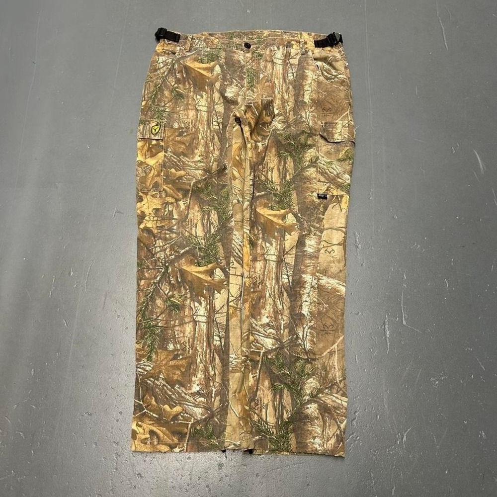 Vintage 90s/y2k Realtree mossy oak camo baggy skater wide leg Cargo pants